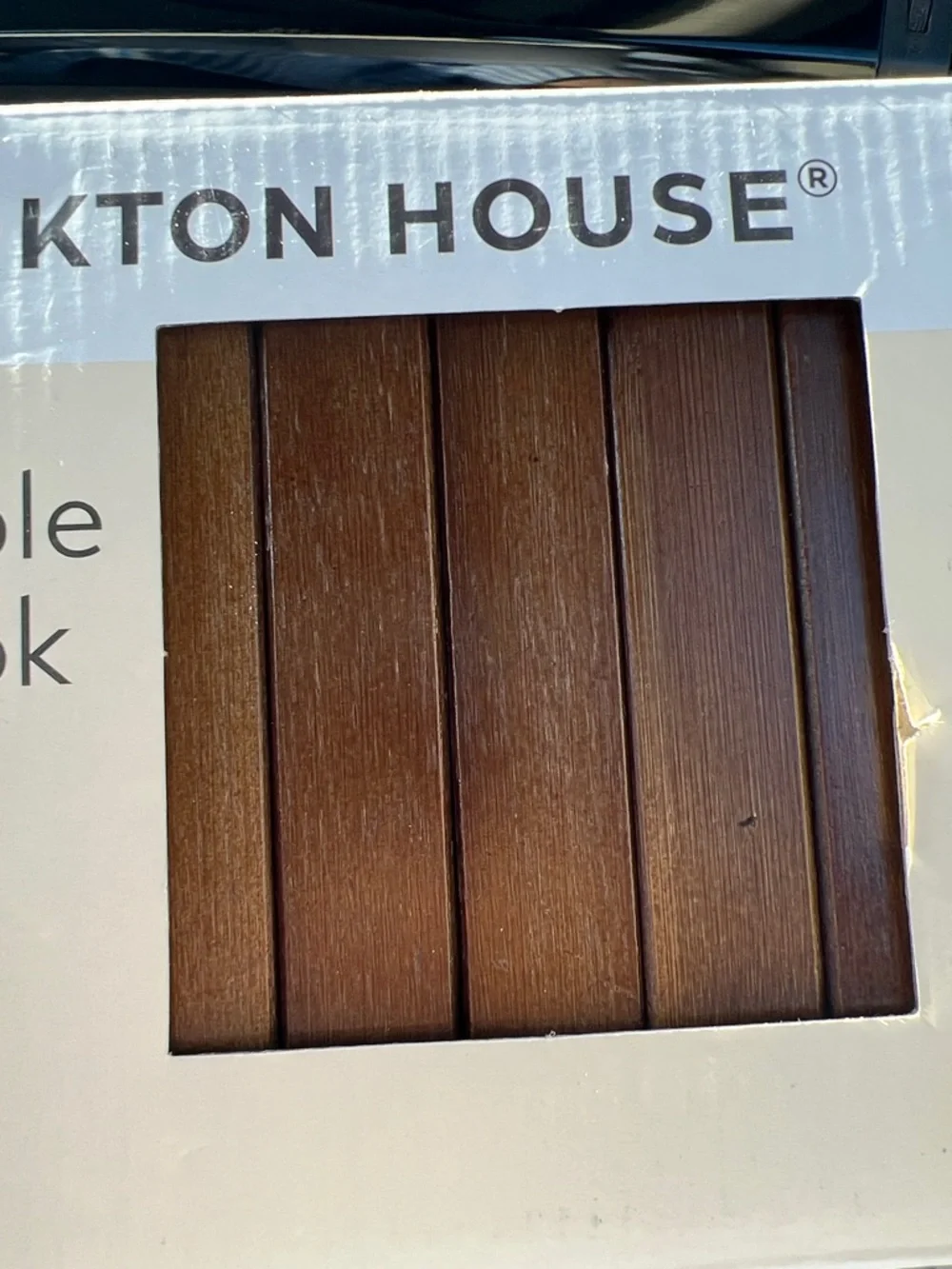 New in box KIRKTON HOUSE Retractable Wall Hook, Dark Brown 15 x 1.5 x 6.3